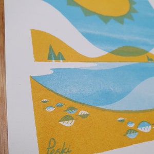 Hello Sunshine A4 RISO print by Peski Studio image 2