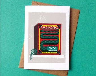 Oolong Dragon Tea Box Greetings Card - by Peski Studio