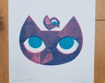 Blackberry and Apple screen print by Peski Studio