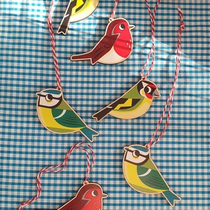Robin bird decoration printed wood image 3