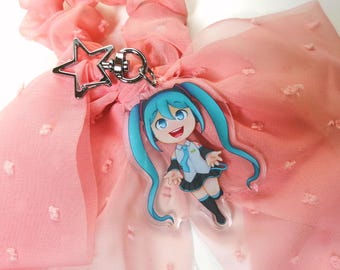 Vocaloid Hatsune Miku Chaveiro Acrílico