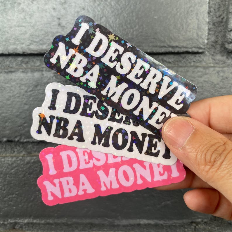 NBA Money Sticker: Waterproof Vinyl Decal for Laptop or Water Bottle - Etsy
