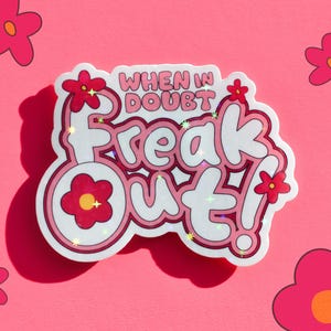 Sticker en cas de doute - Humour angoissant - Sticker vinyle imperméable amusant pour ordinateur portable, bouteille d'eau et Kindle - Cadeau amusant pour elle