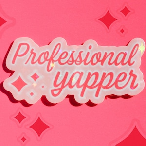 Professionele sticker Yapper - leuke vinylsticker voor laptop, telefoon en notebook - leuk cadeau voor haar