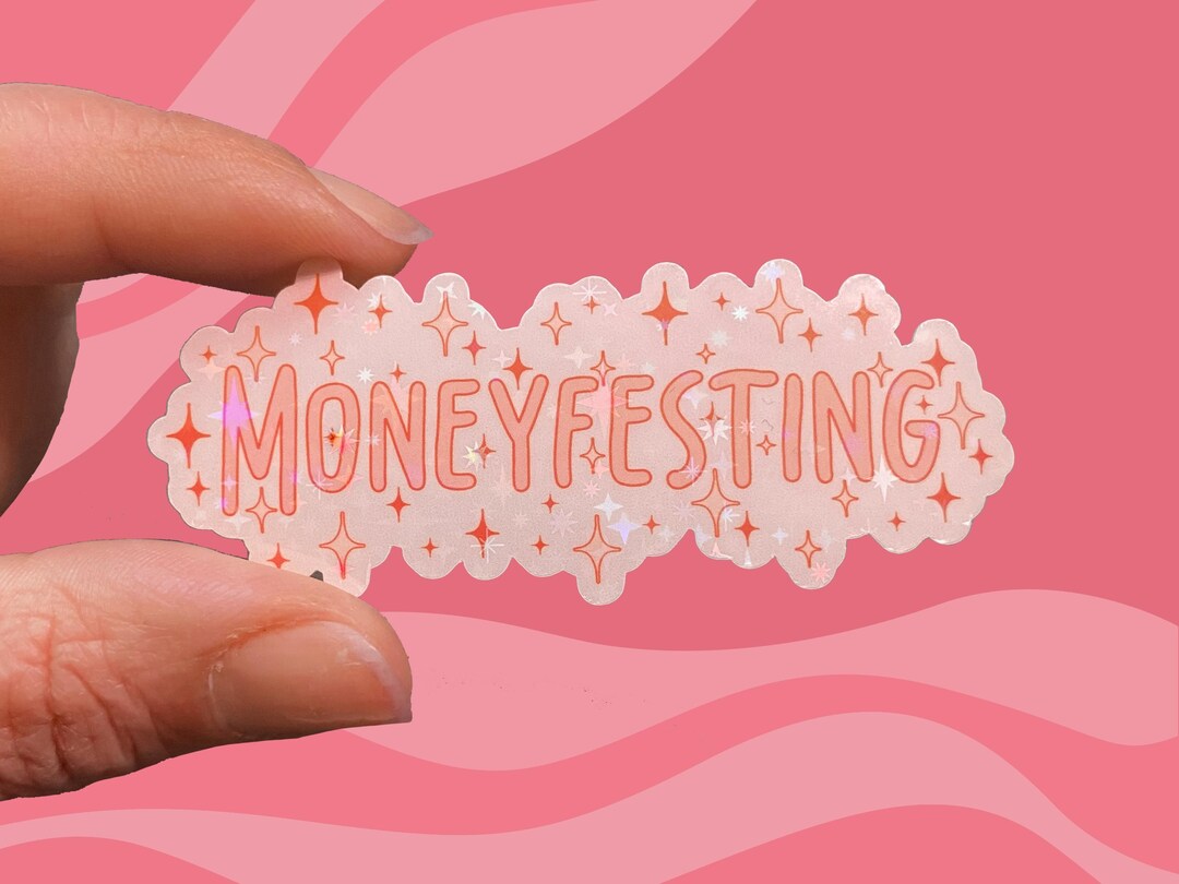 Manifesting Money Sticker Aesthetic Laptop Vinyl Sticker Cute Water ...