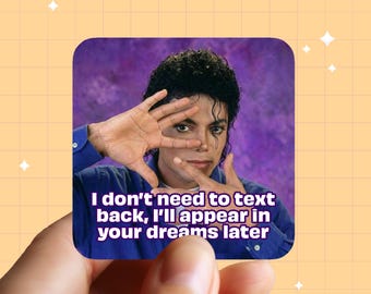 Paquete de pegatinas de memes – Set de 10 pegatinas impermeables de Michael Jackson – Cultura pop de los 80 y 90