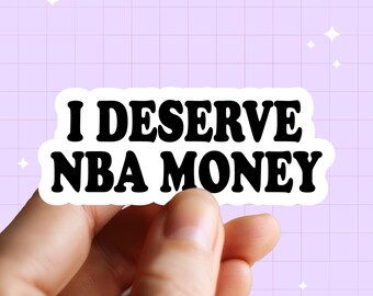Divertida pegatina – Pegatina impermeable para Kindle, botella de agua, portátil – Dinero de la NBA