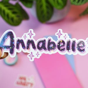 Sticker prénom personnalisé - Sticker texte personnalisé pour ordinateur portable - Sticker prénom mignon cadeau pour adolescentes et enfants