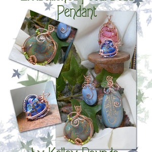 TUTORIAL Embellished Focal Bead Wire Wrapped Pendant ~ Jewelry Tutorial ~ Wire Jewelry Tutorial ~ Wire Wrapping Tutorial ~ Wire Tutorial