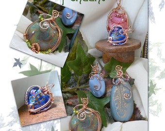 TUTORIAL Embellished Focal Bead Wire Wrapped Pendant ~ Jewelry Tutorial ~ Wire Jewelry Tutorial ~ Wire Wrapping Tutorial ~ Wire Tutorial