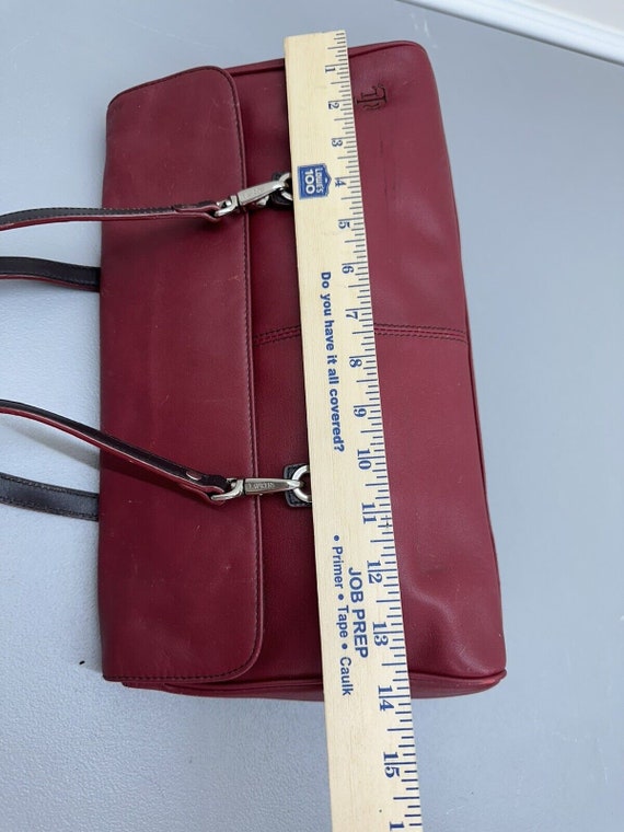 Vintage Lauren Ralph Lauren Deep Red Purse Handba… - image 9