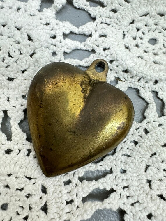 Vintage Golden Pin With Heart Shaped safety pin b… - image 9