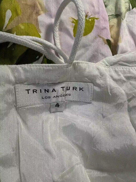 TRINA TURK Jacquard Floral Fit Flare Dress size 4… - image 5