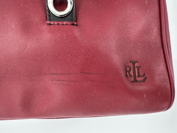 Vintage Lauren Ralph Lauren Deep Red Purse Handba… - image 8