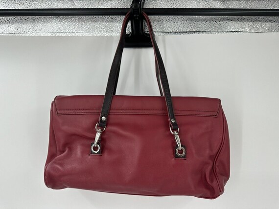 Vintage Lauren Ralph Lauren Deep Red Purse Handba… - image 2