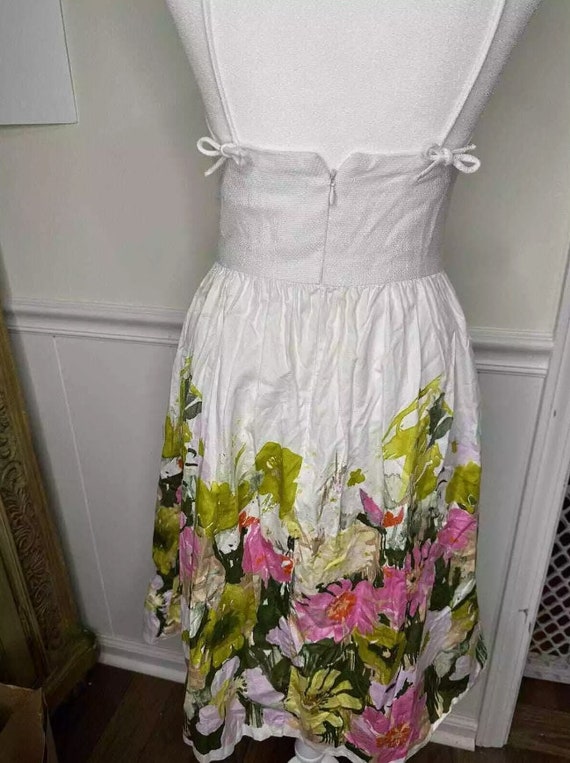 TRINA TURK Jacquard Floral Fit Flare Dress size 4… - image 7