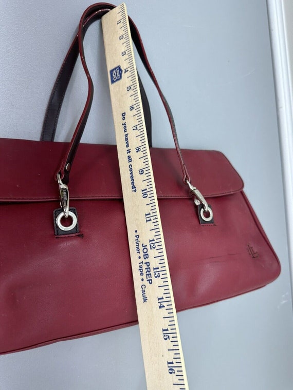 Vintage Lauren Ralph Lauren Deep Red Purse Handba… - image 7