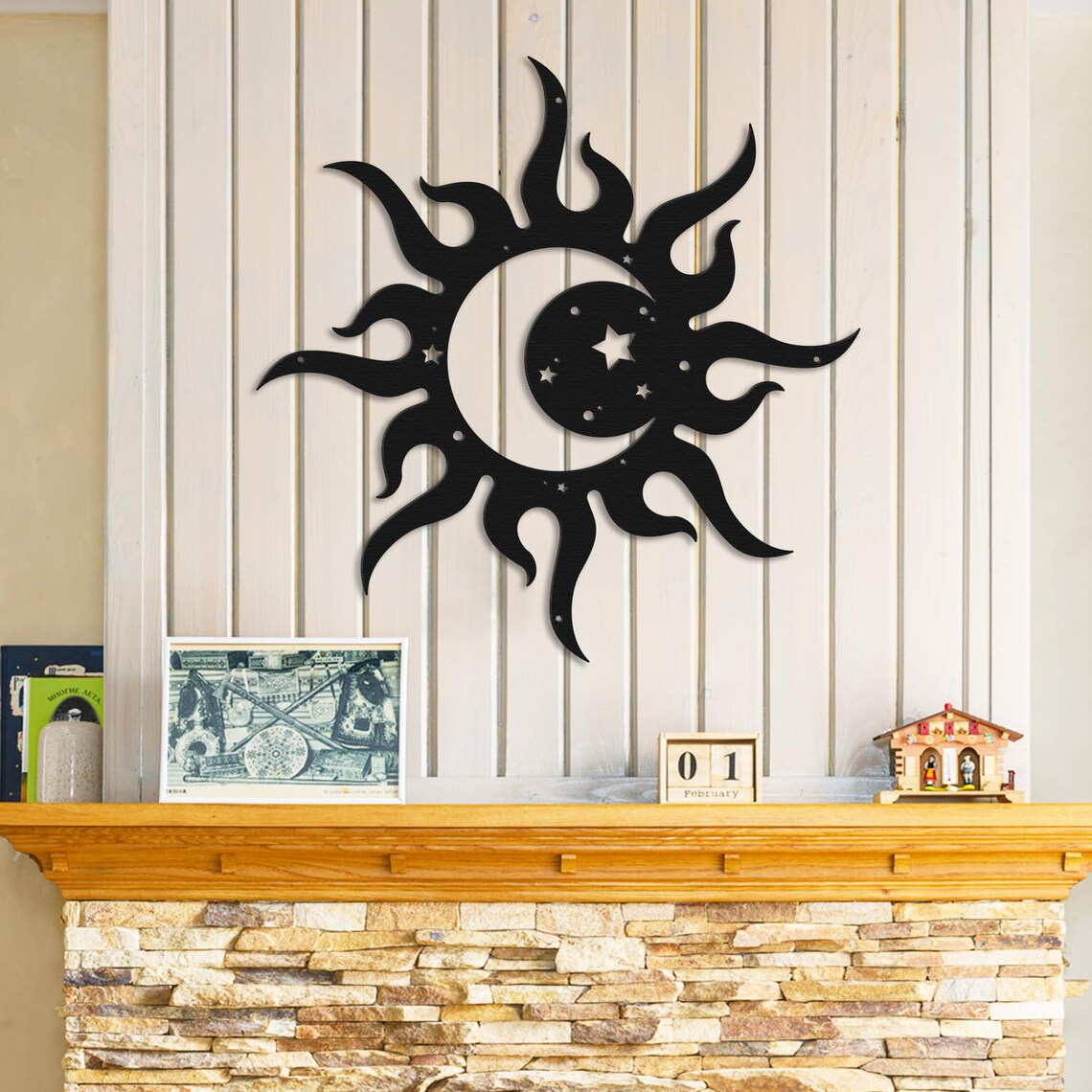 Sun and Moon Metal Wall Signs,sun and Moon Signs,sun and Moon Metal Art