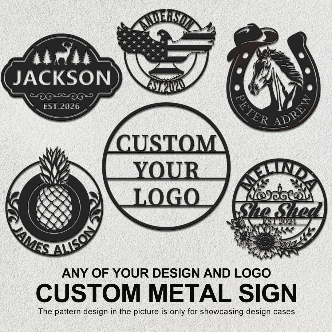 Custom Metal Sign, Personalized Logo Sign, Custom Text Sign, Custom ...