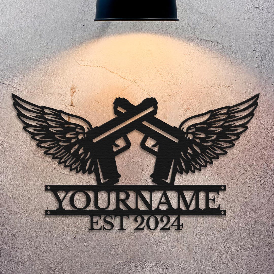 Personalized Custom Guns Handguns Metal Wall Signs,gun Name Signs,gun ...
