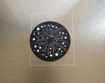 Red White Blue Fireworks can cap