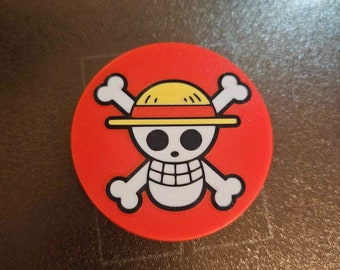 Strohhut Piratenkönig kann Cover oder 4-Zoll-Untersetzer Variation wählen