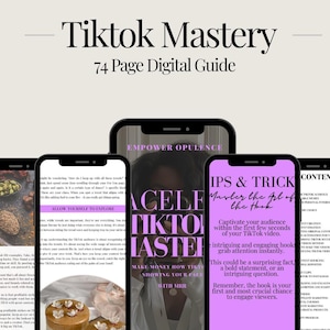 Faceless Tiktok Mastery | 74 Pages with MRR & PLR | Grow Your Tiktok Without Showing Your Face