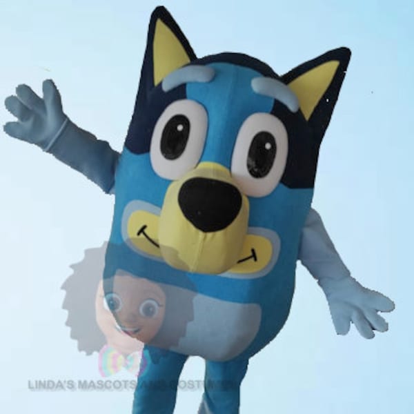 Disfraz de Mascota Blue Heeler Perro Azul para Eventos Fiesta Infantil Halloween Pascua - Envíos Desde Perú