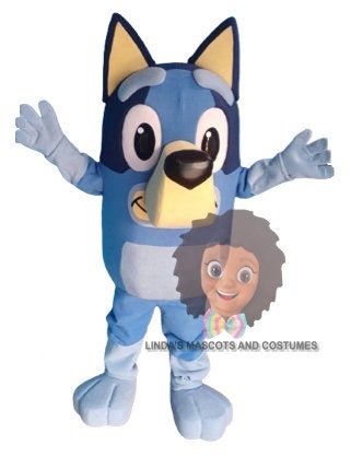 FREE SHIPPING - Blue Heeler Mascot Costume "Deluxe Version" Blue Dog for Events Children Party Halloween Easter - Ships from Peru
