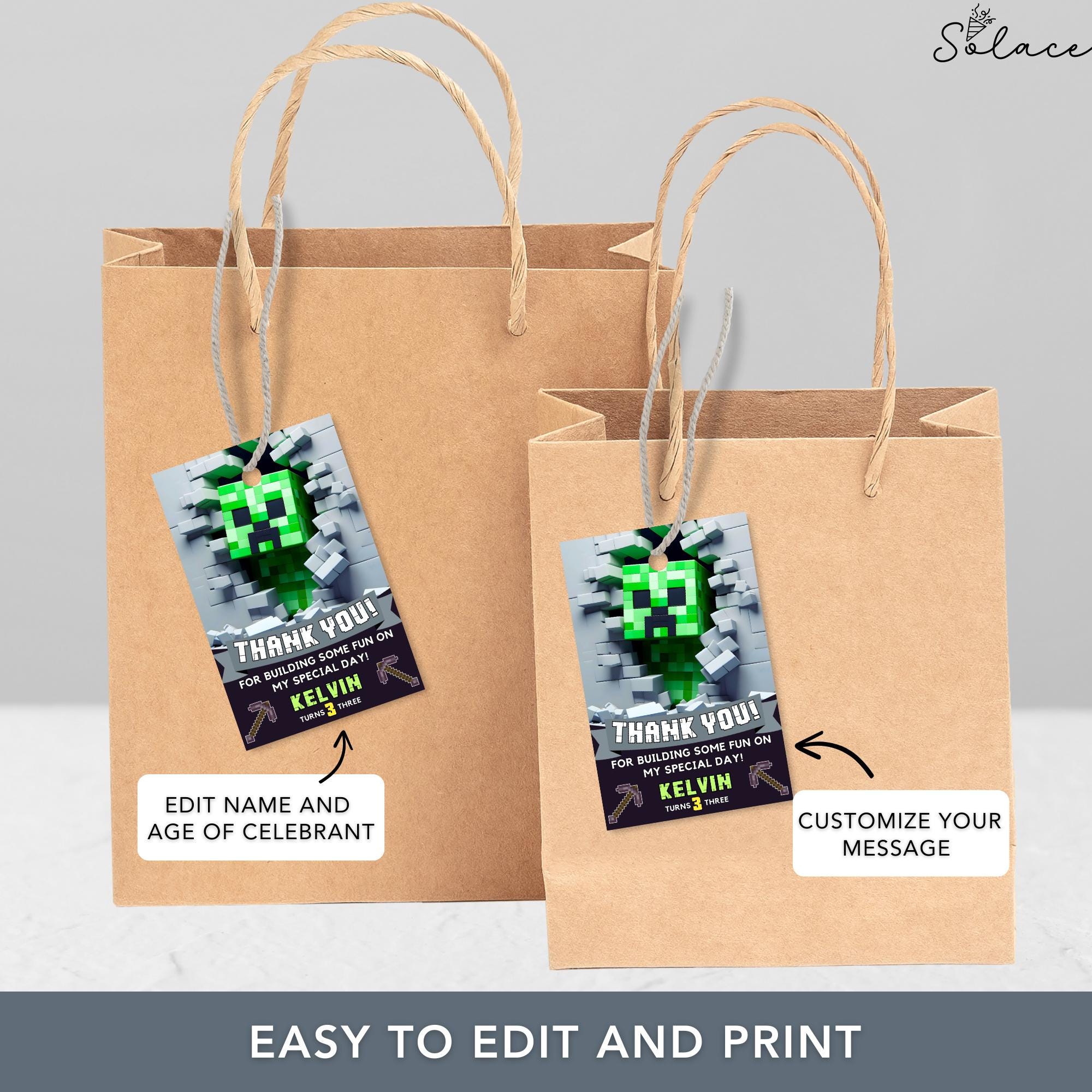 Birthday Favor Tag Template