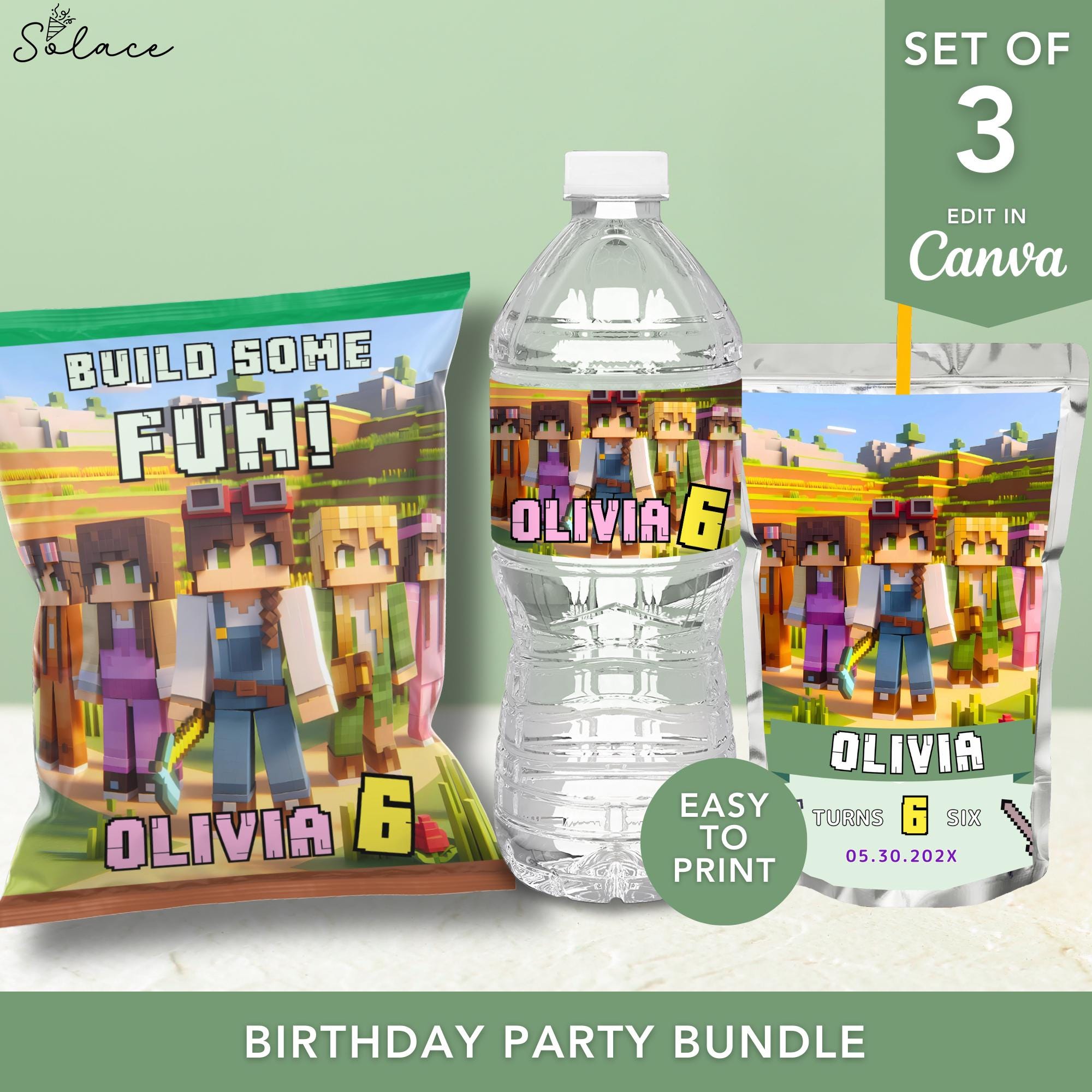 Gamer Themed Printable Favor Set