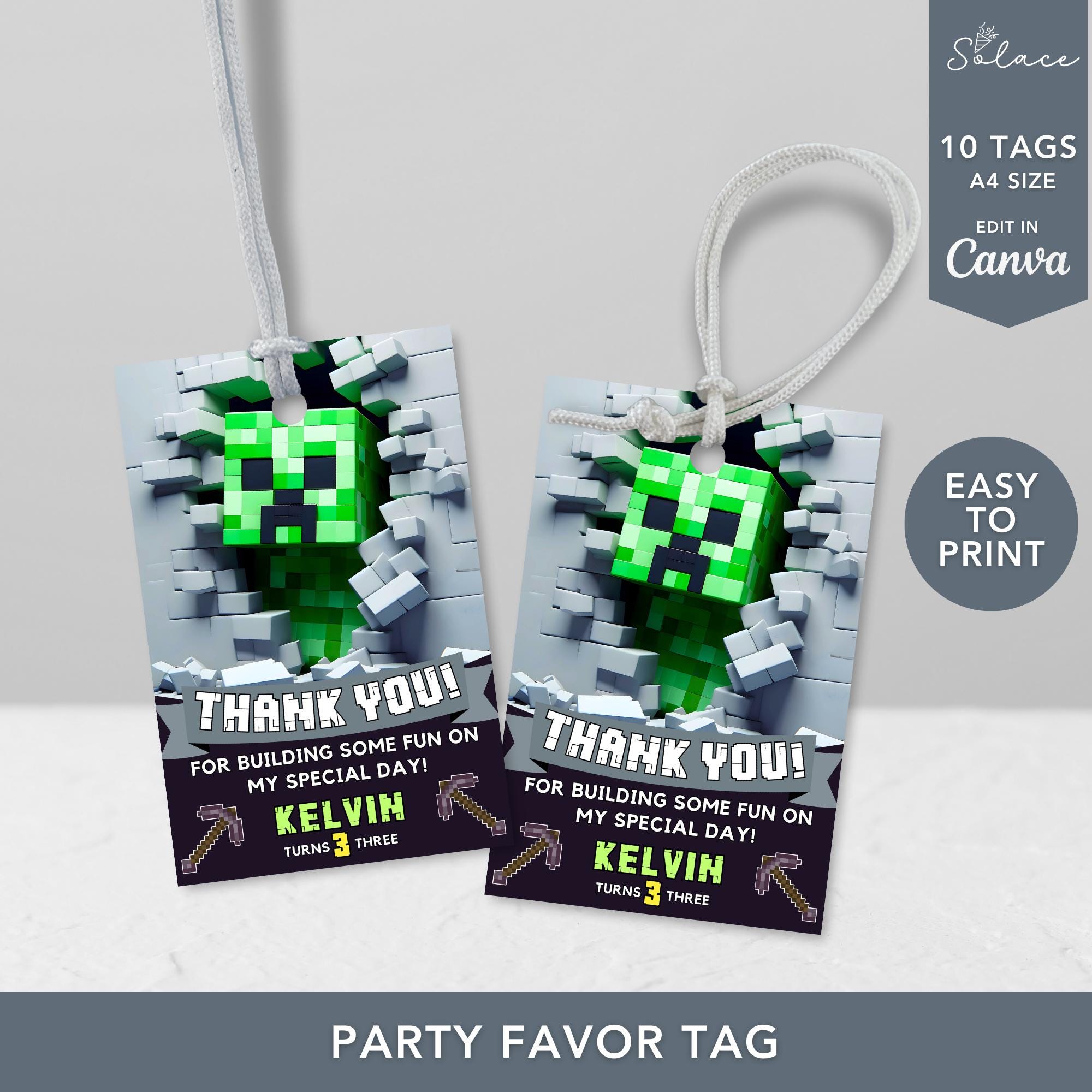 Birthday Favor Tag Template