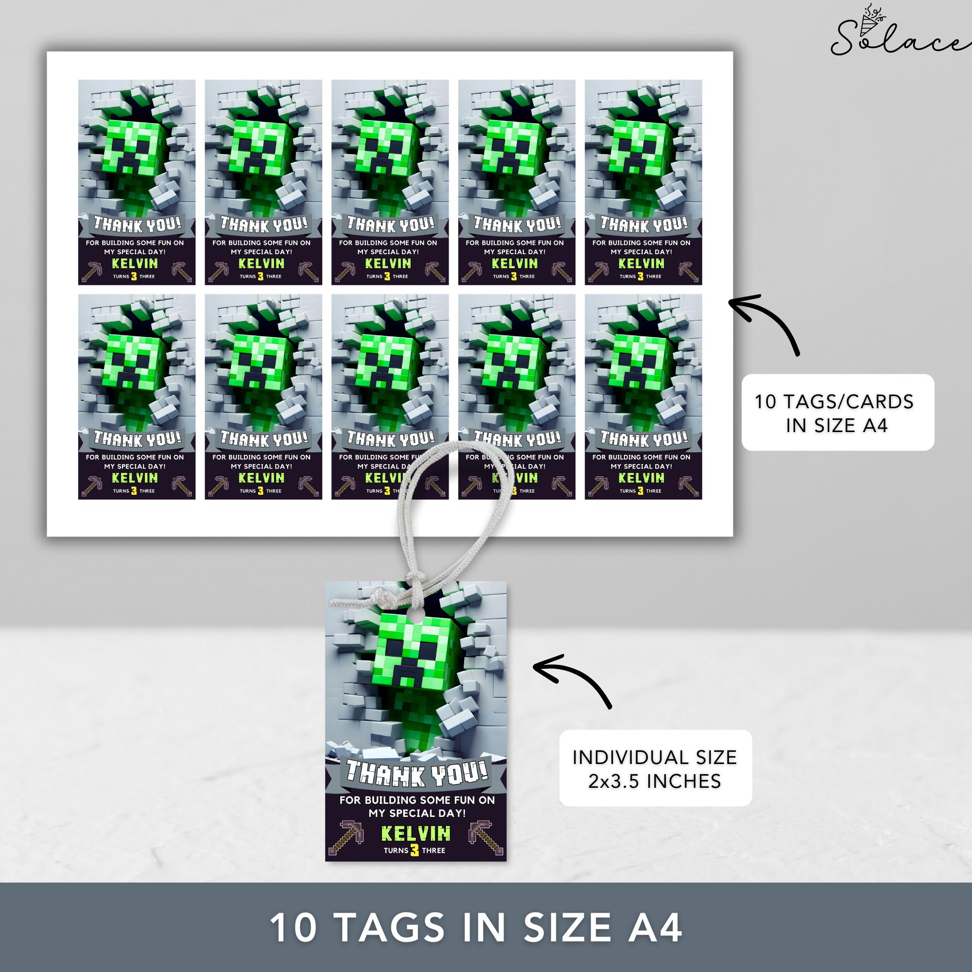 Birthday Favor Tag Template