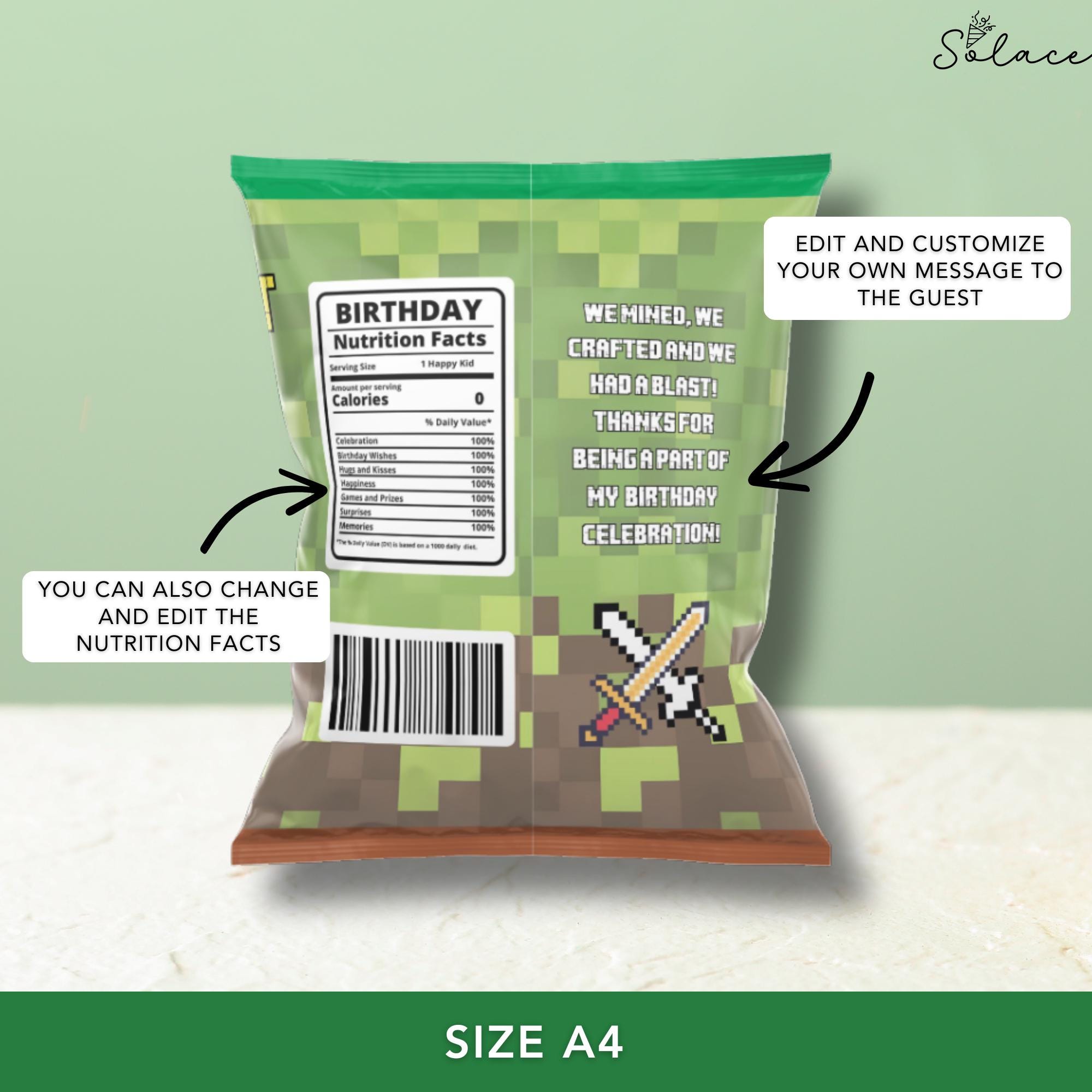 Party Favor Snack Wrapper