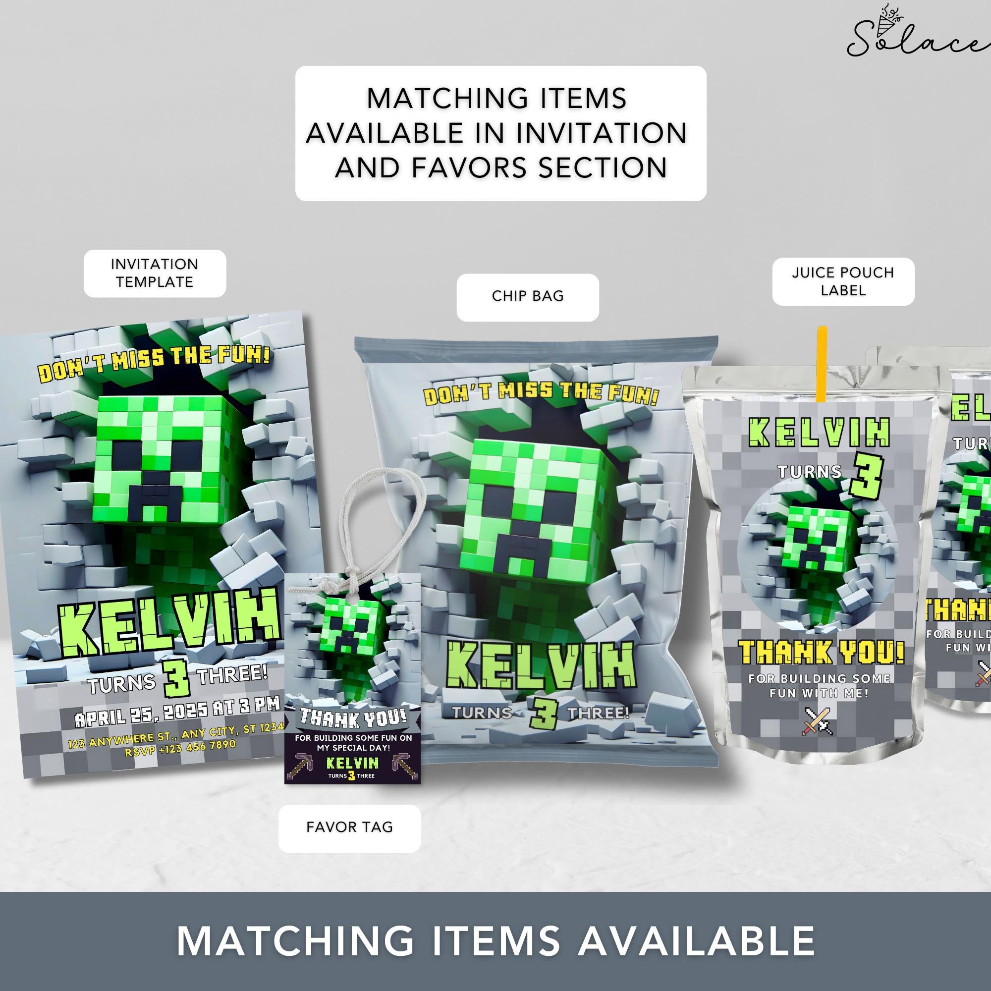 Birthday Favor Tag Template