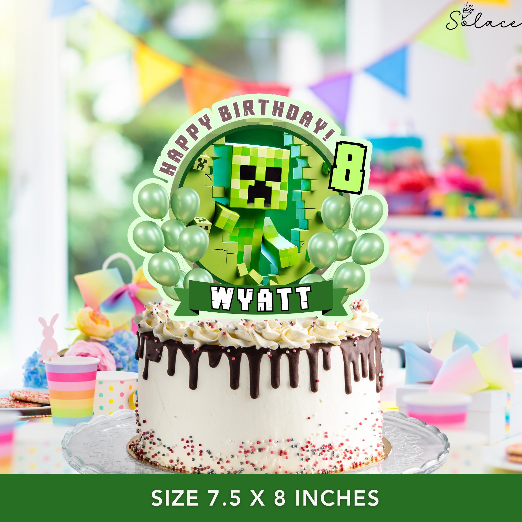 Minecrafter Birthday Topper