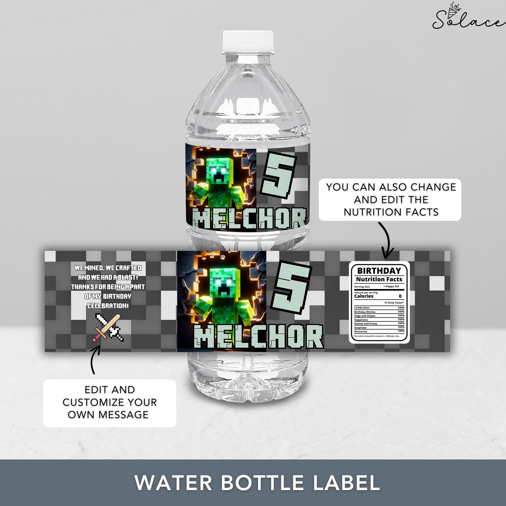 Editable Minecraft Favor Kit