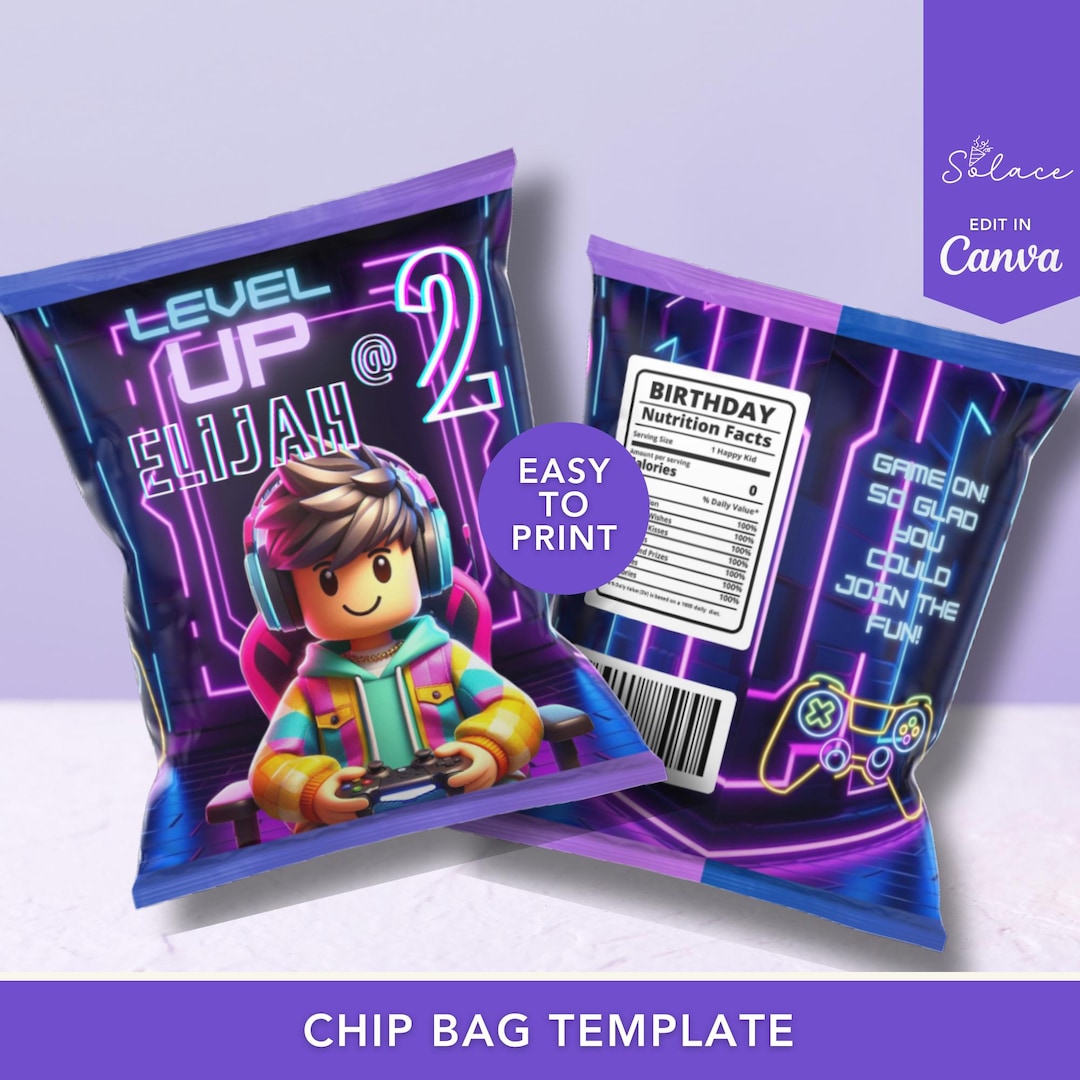 Gamer Blox Party Favors, Ro-blox Birthday Favor, Gamer Party Favor ...