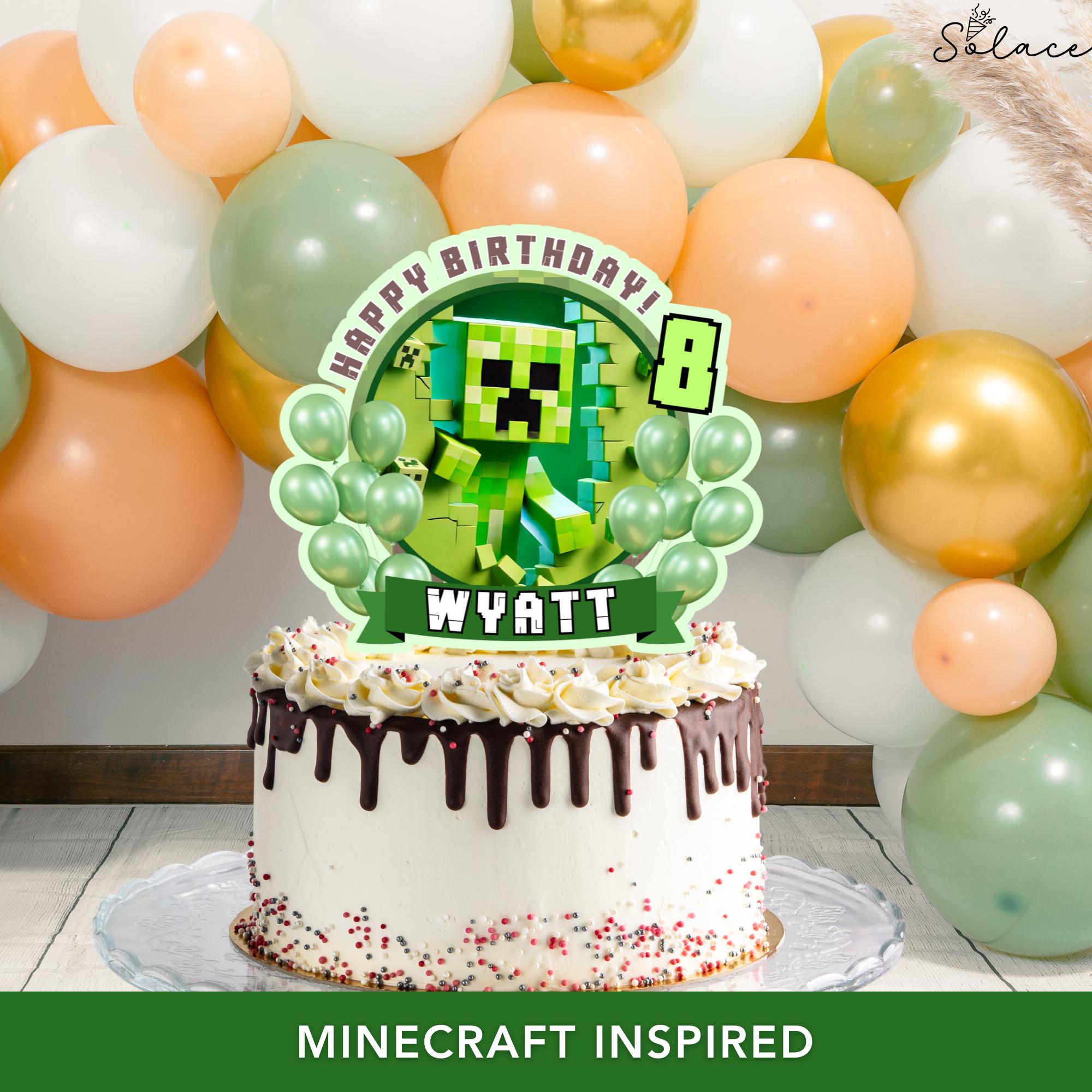 Minecrafter Birthday Topper