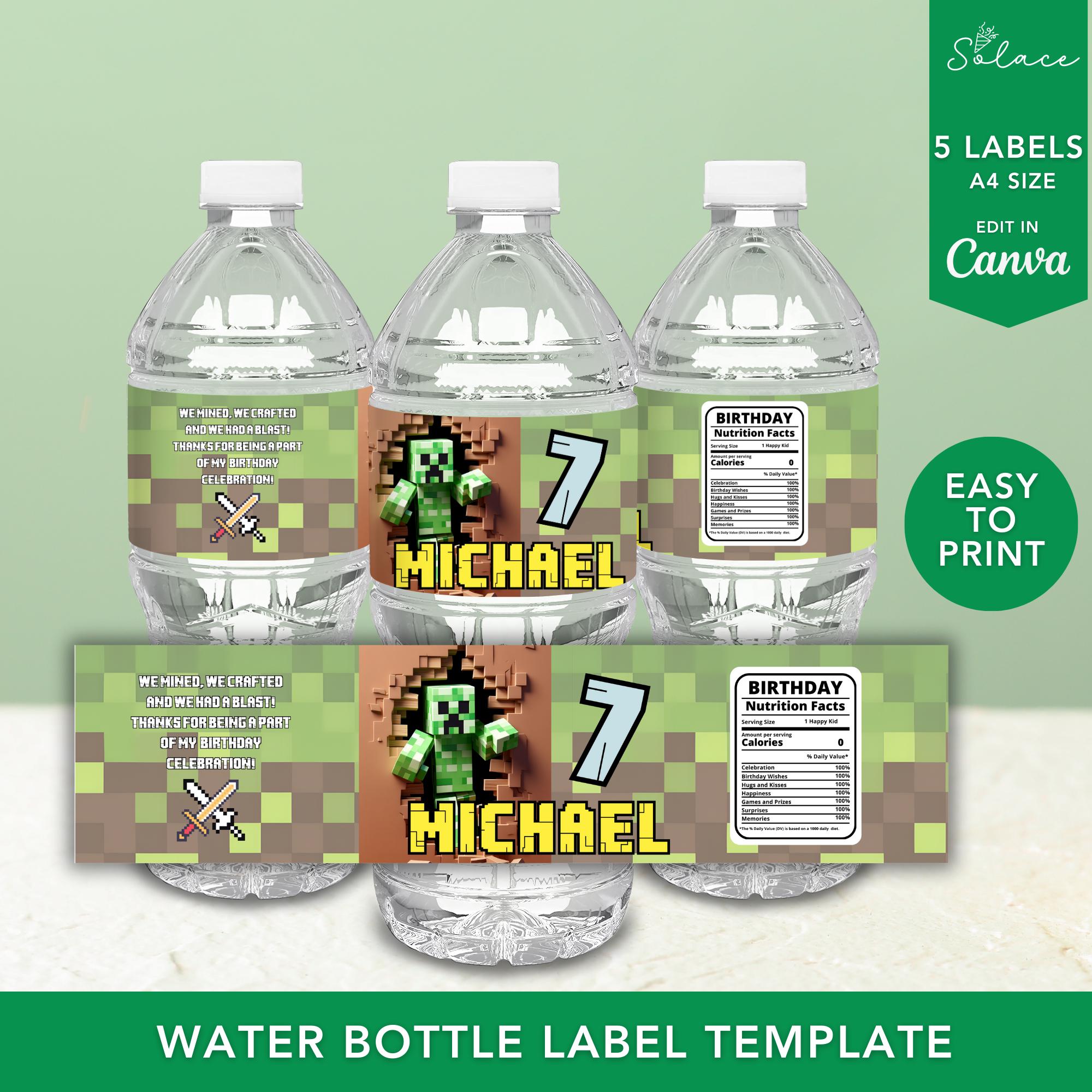 Editable Water Label