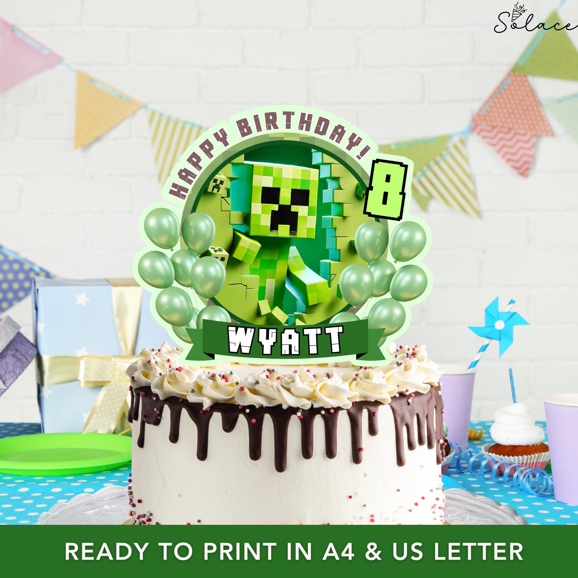 Minecrafter Birthday Topper