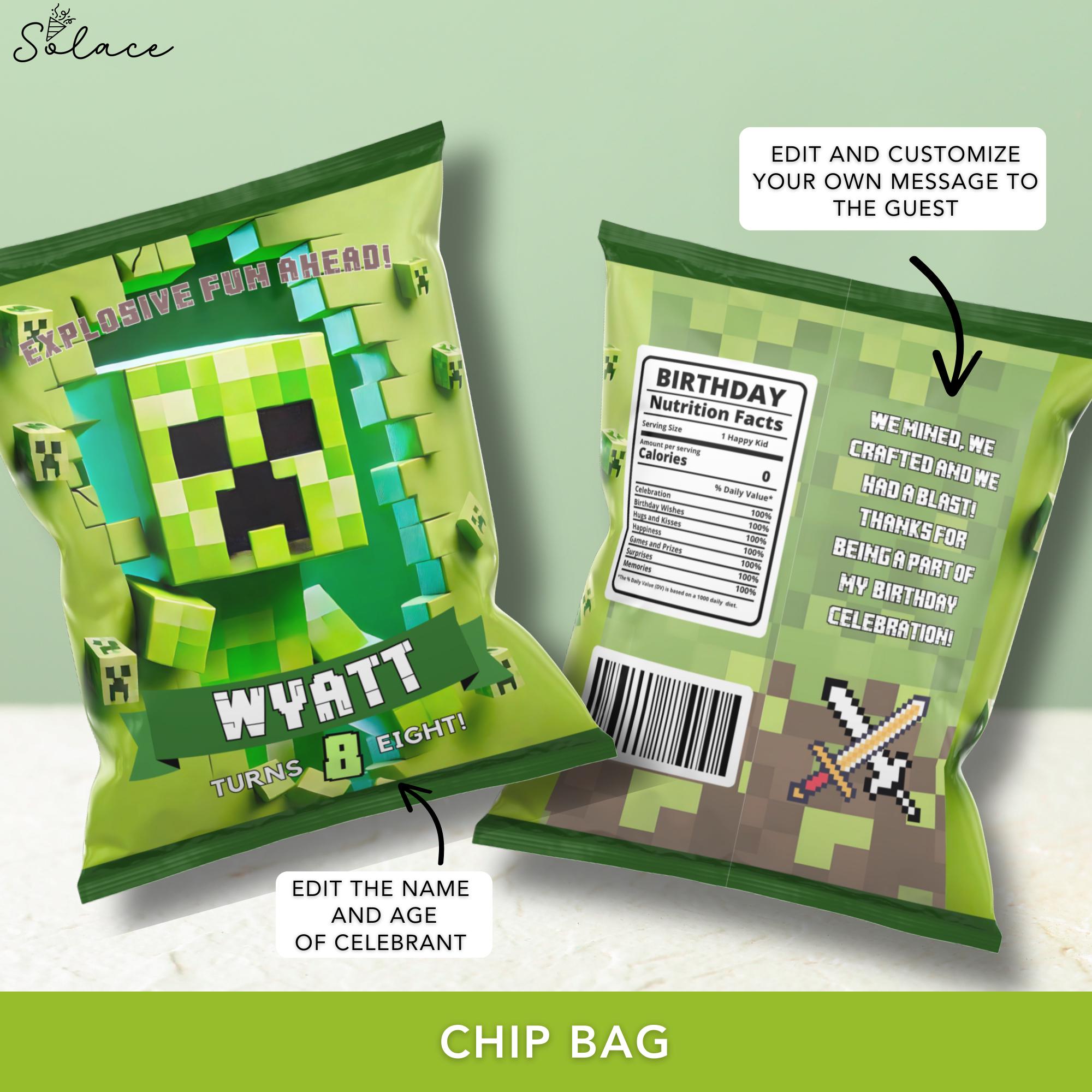 Minecrafter Party Favor Set (DIY Printables)