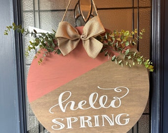 Hello Spring Door Sign