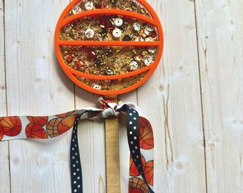 Personalized Basketball Shaker, Magic Wand, Spirit Stick