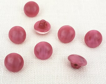 24 Rose Pink 2 Hole Carved Flower Casein 3//4/" Buttons France Vintage Buttons