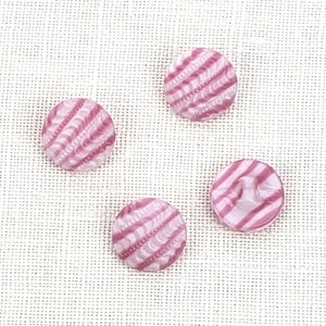 Bottoni da cucire 1/2 "(12 mm) in vetro bianco rosa con gambo vintage