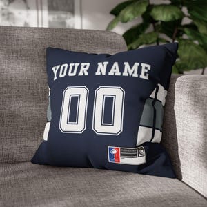 Dallas Football Personalized Name & Number Jersey Pillowcase, Cushion, Football Gift, Gift for Dad, Man Cave, Gift for Mom, Xmas Gift