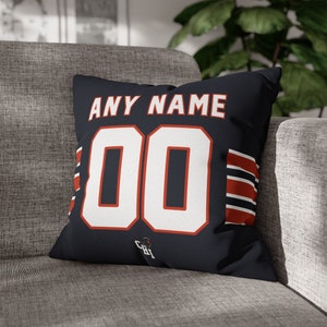 Chicago Football Personalized Name & Number Pillowcase, Cushion, Football, Gift for Dad, Man Cave, Father&#39;s Day, Gift for Mom, Xmas Gift