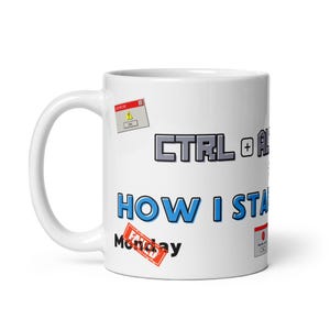 Lustiger PUN Gamer Kaffeebecher Fehler Montag - Gamer Becher fehlgeschlagener Start in der Woche Klassische Fehlermeldunn | Laden Weekly Start Failing Lustige Tasse
