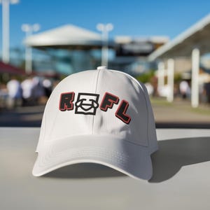 Funny Gamer Embroidery Classic Dad Hat - Gaming Acronym ROFL | &quot;Rolling on Floor Laughing&quot; Pixelated Retro Design Logo Hilarious Gaming Word